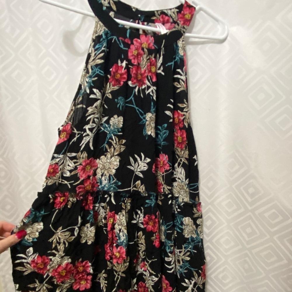 Black Sundress with colorful Flowers
